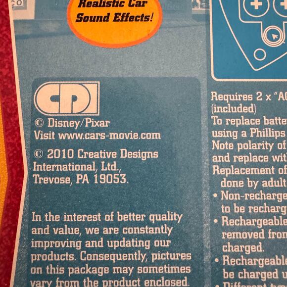 Disney Pixar The World of Cars RaceORama Lightening Car Alarm Key Set 2010 New - Picture 4 of 6